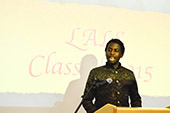 Photo: Recent LALS graduate giving address