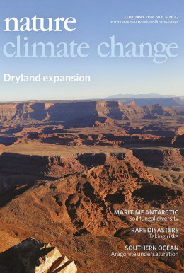 "Nature" Climate Change January 2016 Edition