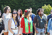 Photo: Anthropology graduates gather and pose