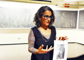 Professor Cat Ramirez teaching 