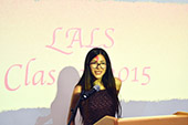 Photo: Recent LALS graduate giving address