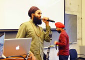 Sikh musical artists, Baagi and Hoodini, perform at UC Santa Cruz.