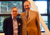 Former Secretary of Energy Steven Chu with UC Santa Cruz Chancellor George Blumenthal