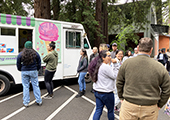 ice cream truck with students