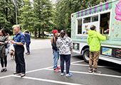 ice cream truck and students, faculty, staff