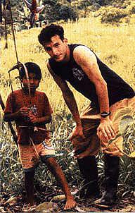 Terry Freitas, a UCSC graduate in biology and environmental studies, with an U'wa child in Columbia where he was working to make a culturally appropriate school.